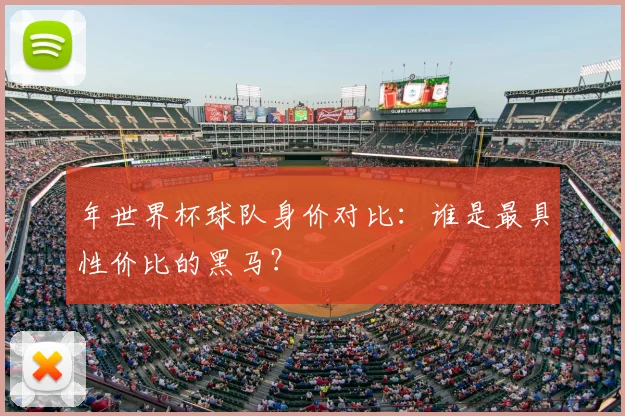 年世界杯球队身价对比:谁是最具性价比的黑马?